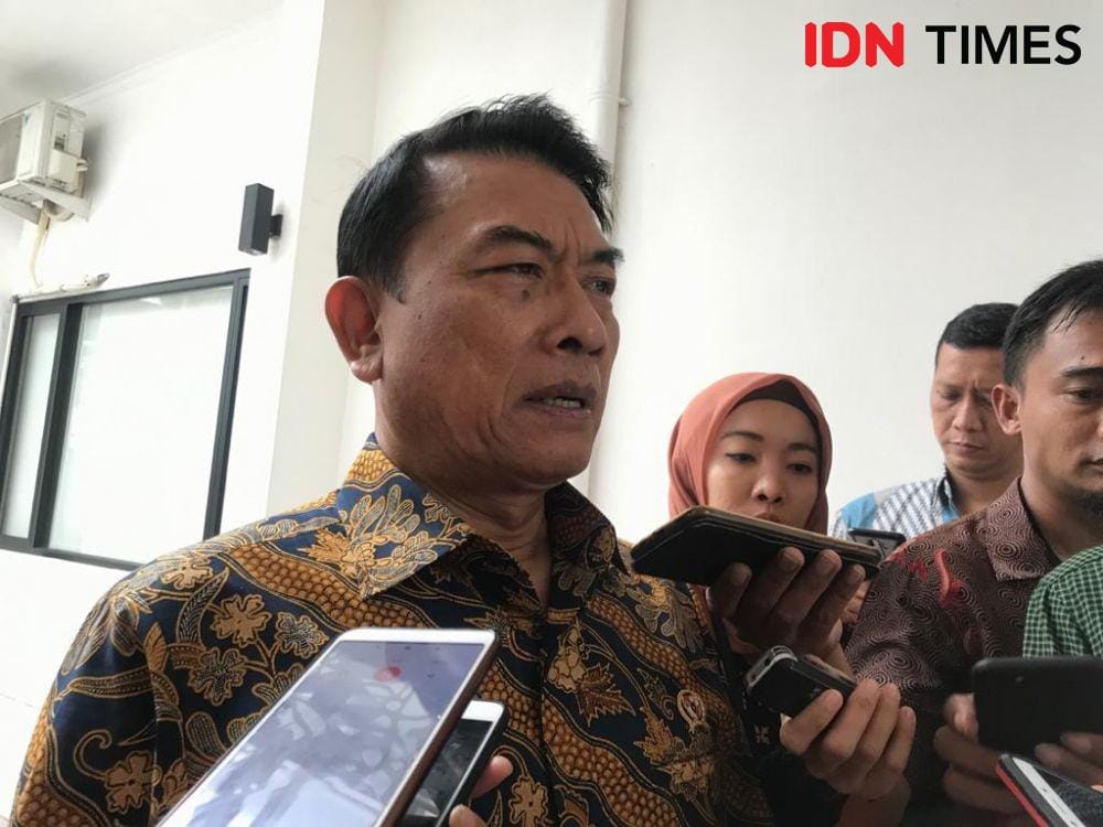 Kepala Staf Kepresidenan Moeldoko di Kompleks Istana Negara, Jakarta Pusat, Jumat 10 Januari 2020 (IDN Times/Teatrika Handiko Putri)