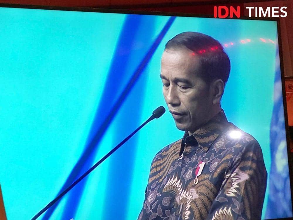 Presiden Jokowi di Rakornas PDIP, Jumat 10 Januari 2020 (IDN Times/Teatrika Handiko Putri)