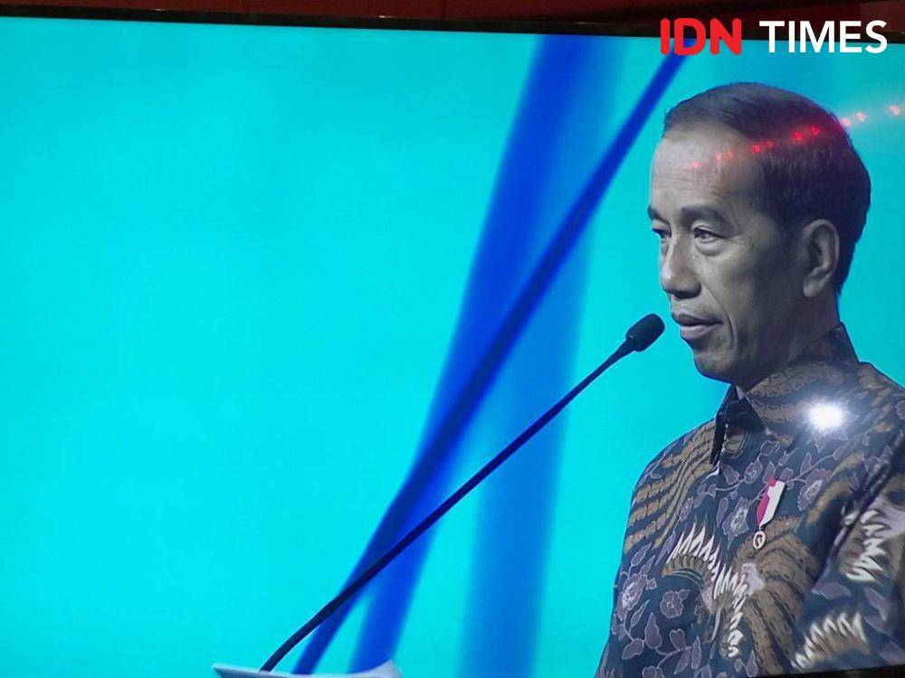 Presiden Jokowi di Rakornas PDIP, Jumat 10 Januari 2020 (IDN Times/Teatrika Handiko Putri)