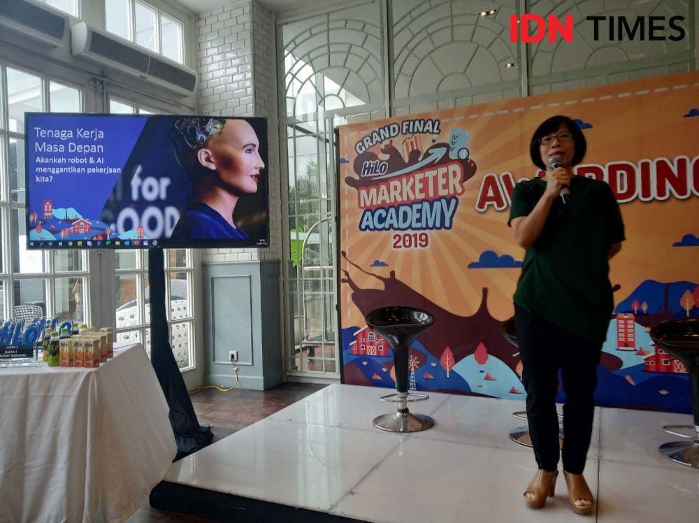 Susana dalam pembukaan Grand Final HiLo Marketer Academy di Veranda Hotel. 9 Januari 2020. IDN Times/Febriyanti Revitasari