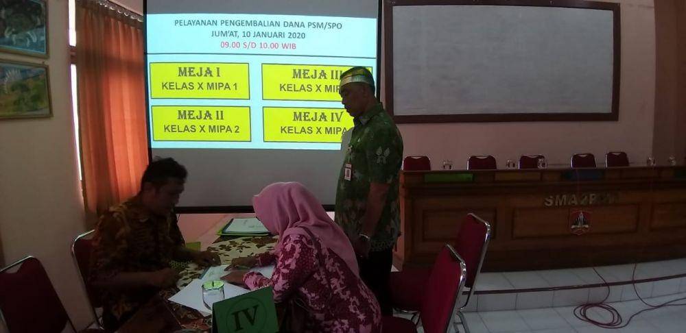 Pengembalian uang SPP SMAN 2 Pati. Dok. SMAN 2 Pati