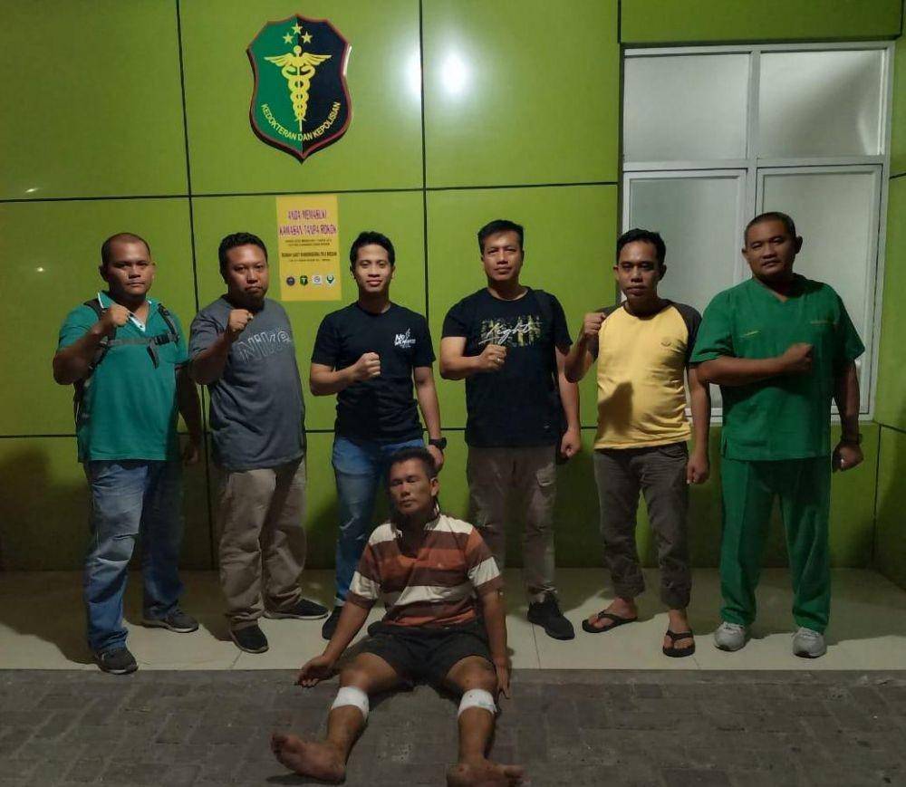 Bajing loncat yang ditangkap polisi dengan dua kaki tertembak (Dok.IDN Times/istimewa)