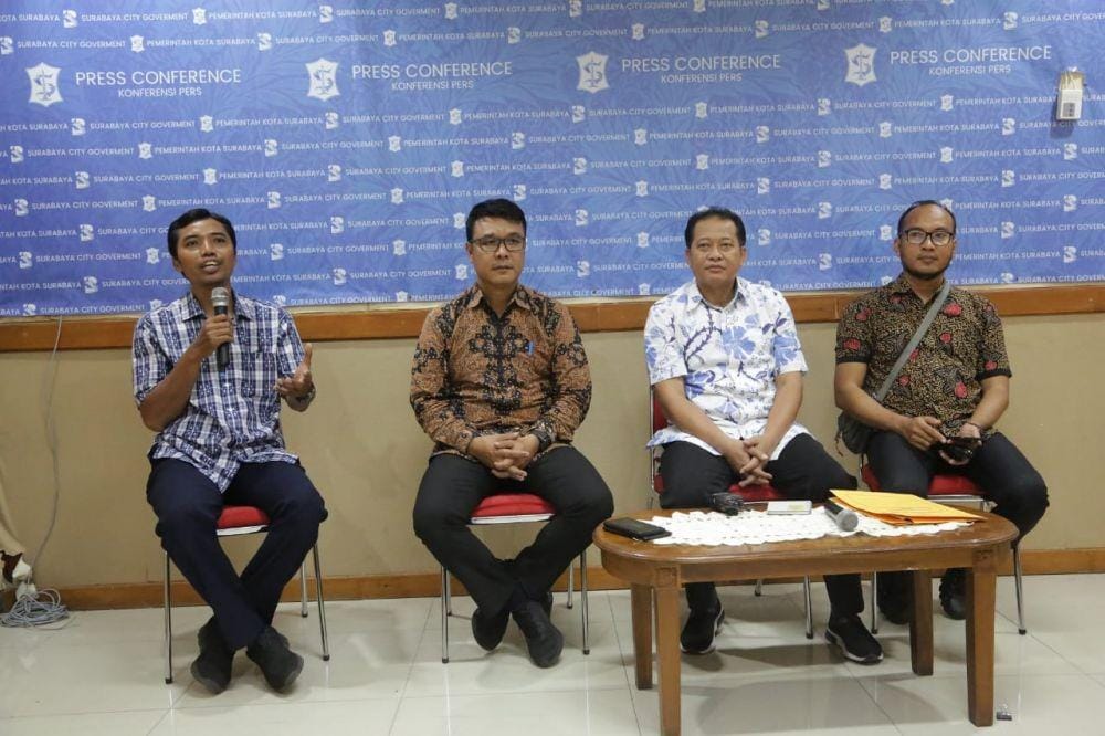 Konferensi pers perantingan besar-besaran oleh Pemkot Surabaya. Dok Humas Pemkot Surabaya