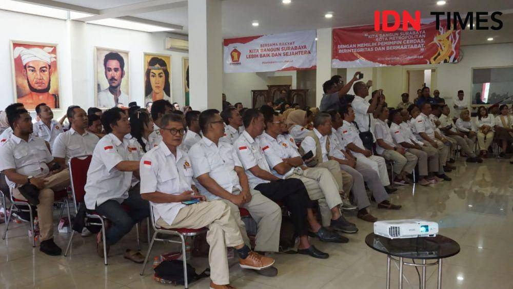 Suasana Rakercabsus DPC Partai Gerindra Surabaya, Sabtu (11/1). IDN Times/Fitria Madia