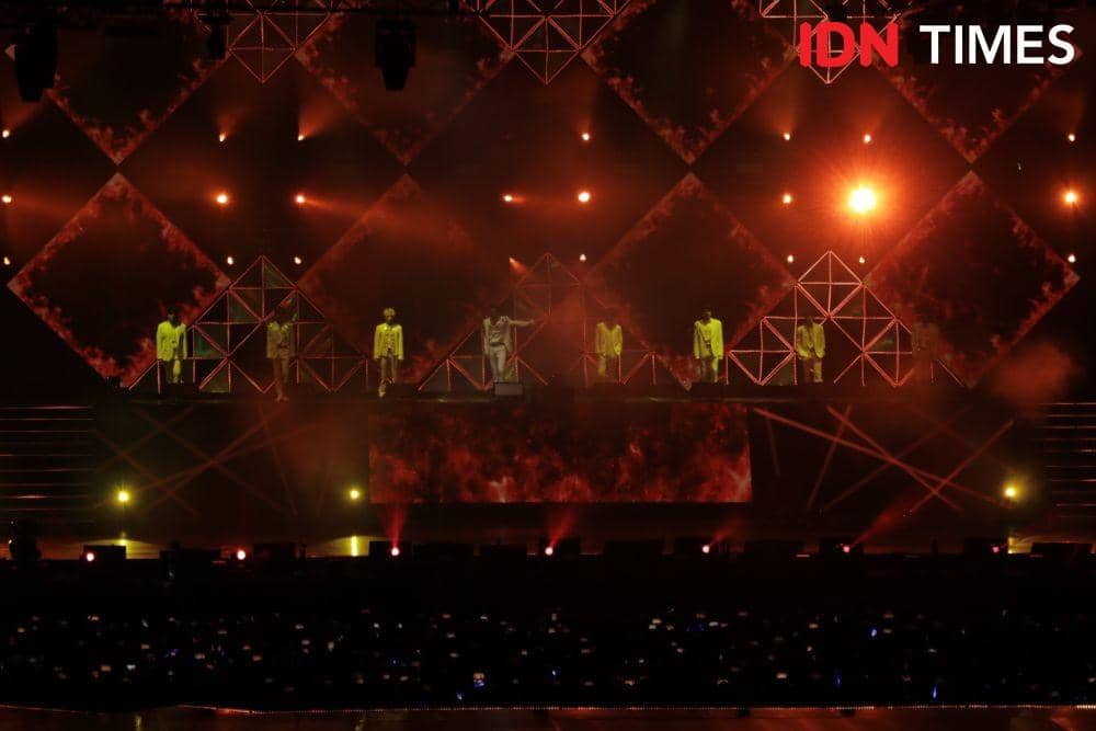 Super Junior saat konser Super Show 8 di ICE BSD,Tangerang. 11 Januari 2020. IDN Times/Nadia Umara