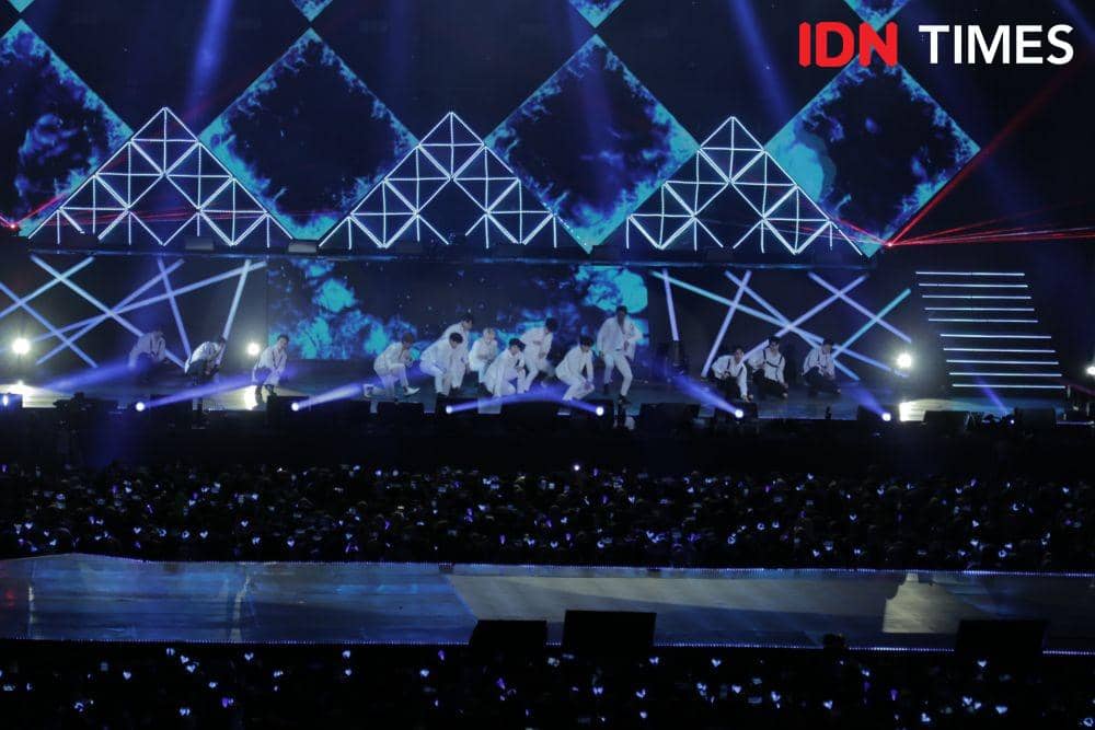 Super Junior saat konser Super Show 8 di ICE BSD,Tangerang. 11 Januari 2020. IDN Times/Nadia Umara