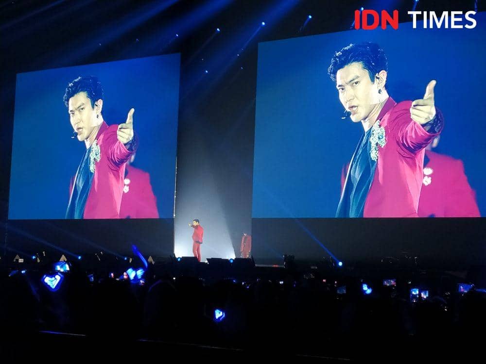 Siwon Super Junior saat konser Super Show 8 di ICE BSD,Tangerang. 11 Januari 2020. IDN Times/Nadia Umara