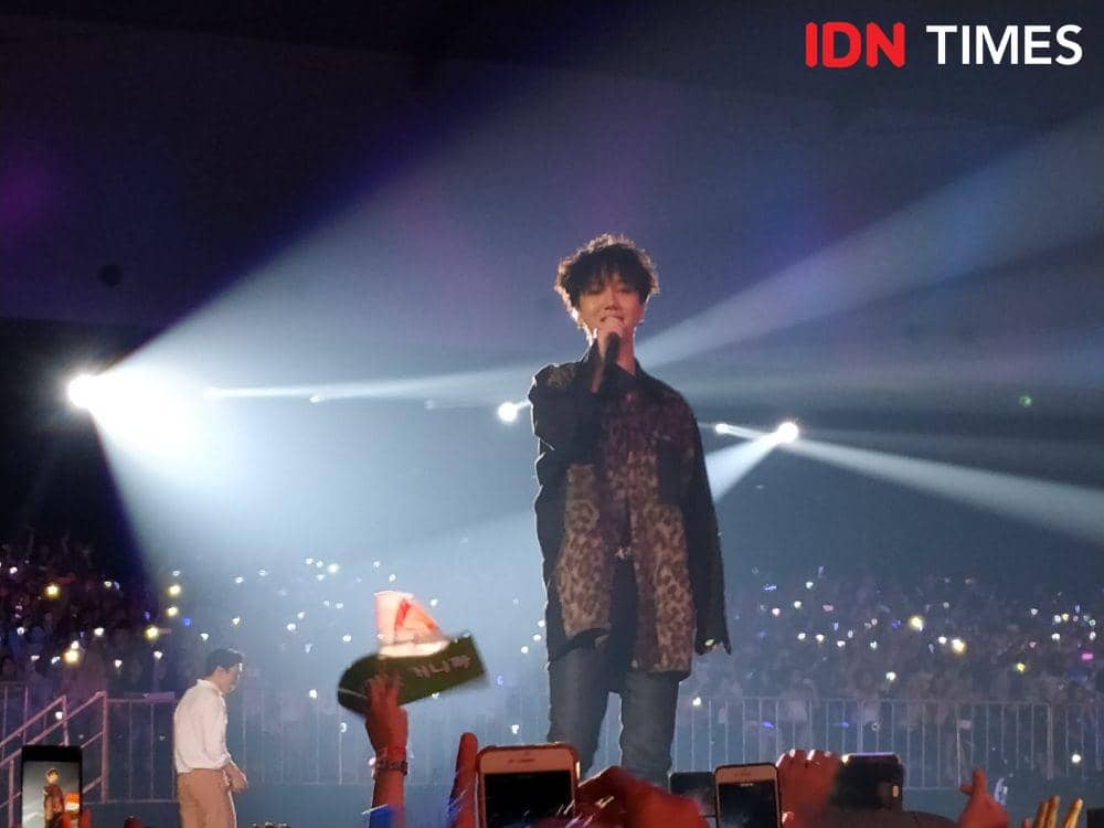 Yesung Super Junior saat konser Super Show 8 di ICE BSD,Tangerang. 11 Januari 2020. IDN Times/Nadia Umara