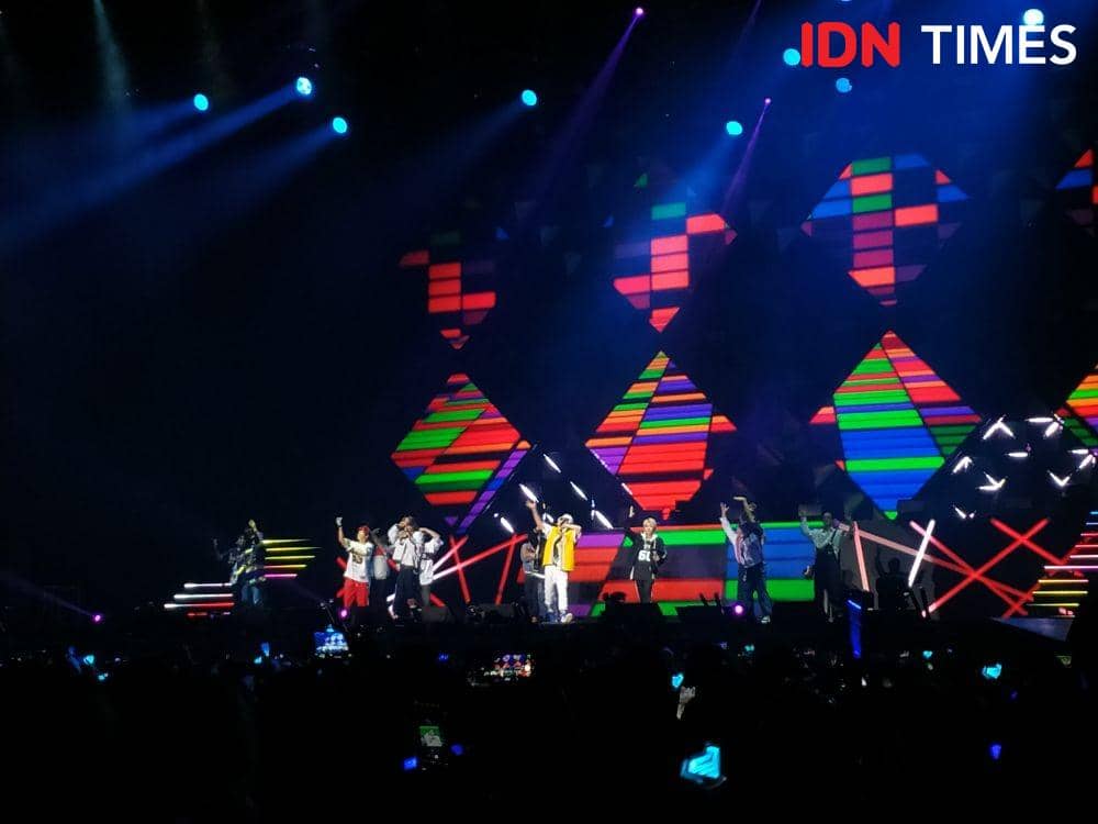 Super Junior saat konser Super Show 8 di ICE BSD,Tangerang. 11 Januari 2020. IDN Times/Nadia Umara