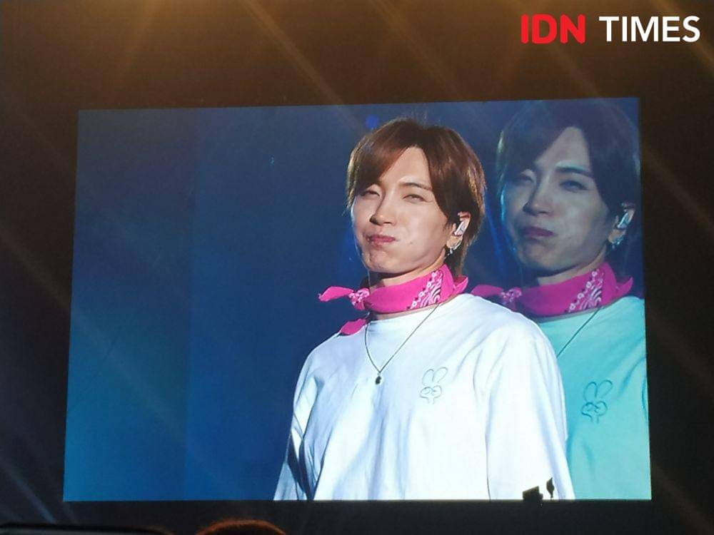 Leeteuk Super Junior saat konser Super Show 8 di ICE BSD,Tangerang. 11 Januari 2020. IDN Times/Nadia Umara