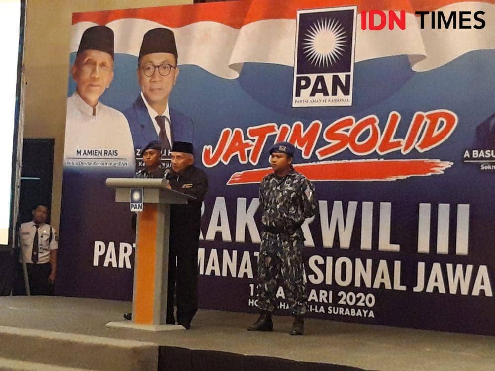 Amien Rais saat menghadiri Musywil PAN Jatim, Minggu (12/1). IDN Times/Fitria Madia