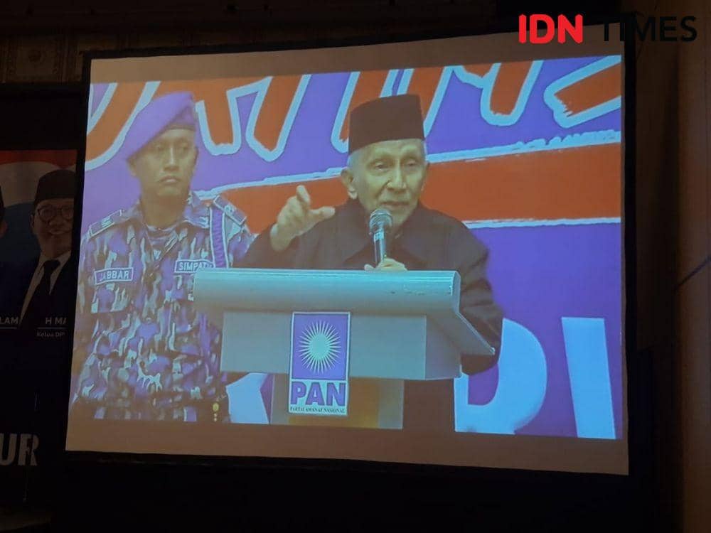 Amien Rais saat menghadiri Musywil PAN Jatim, Minggu (12/1). IDN Times/Fitria Madia