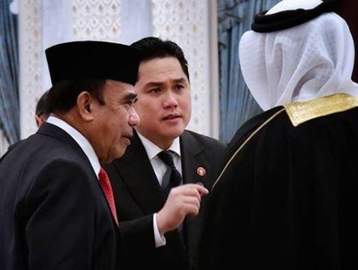 Menteri BUMN Erick Thohir dan delegasi Indonesia di UEA, Instagram/@erickthohir