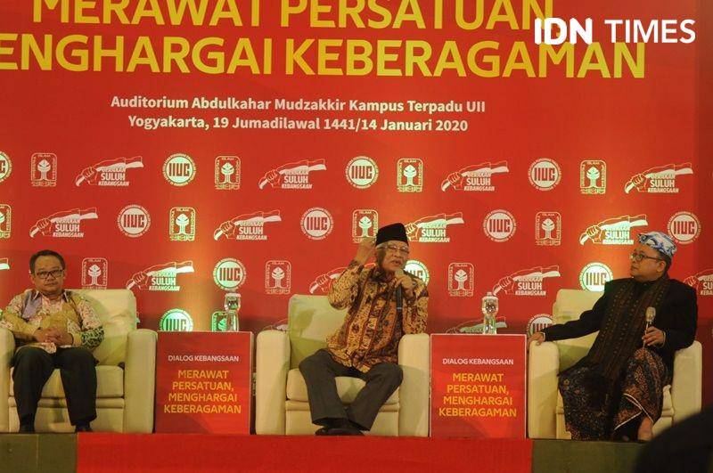 Para tokoh muslim dalam dialog kebangsaan di Kampus UII, Sleman, 14 Januari 2020. IDN Times/Pito Agustin Rudiana