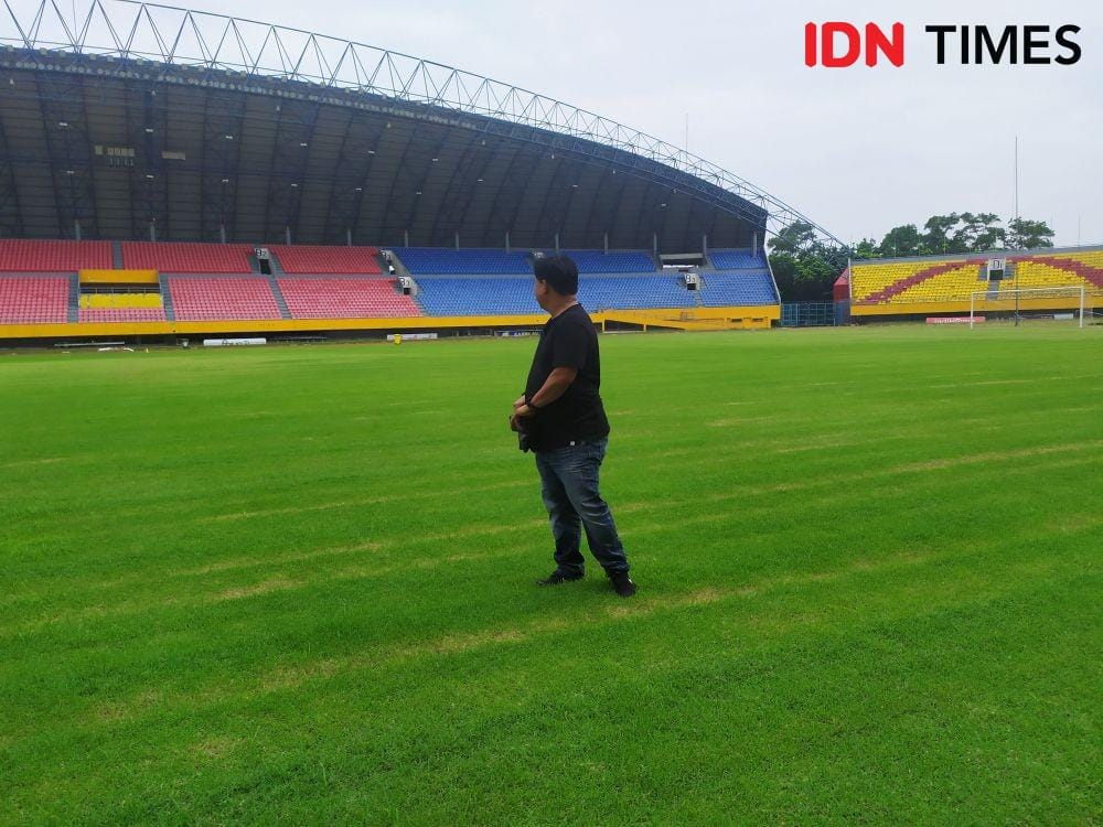 Pelatih Sriwijaya FC Budiarjo Thalib (IDN Times/Feny Maulia Agustin)
