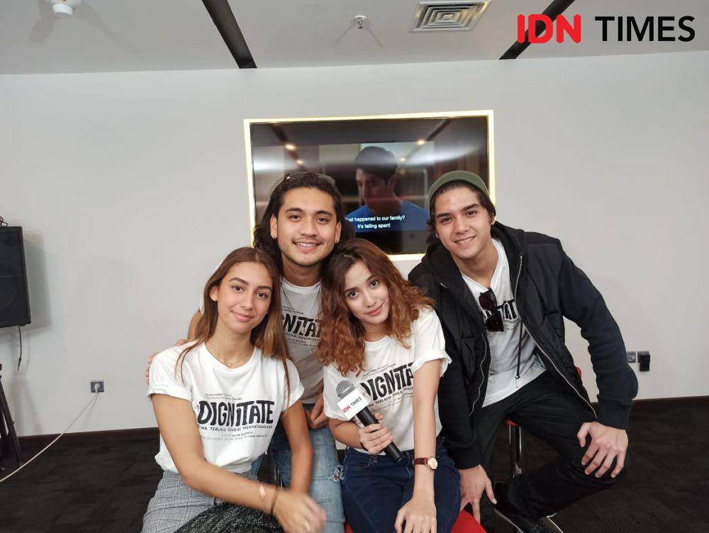 Al Ghazali, Giorgino Abraham, Naimma Al Jufri, dan Kiara Mckenna, di IDN Media HQ, Gatot Subroto, Jakarta, pada Selasa (14/1). Erfah Nanda/IDN Times