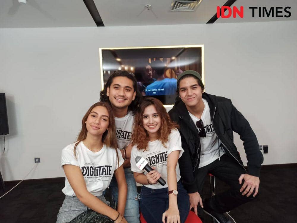 Al Ghazali, Giorgino Abraham, Naimma Al Jufri, dan Kiara Mckenna, di IDN Media HQ, Gatot Subroto, Jakarta, pada Selasa (14/1). Erfah Nanda/IDN Times