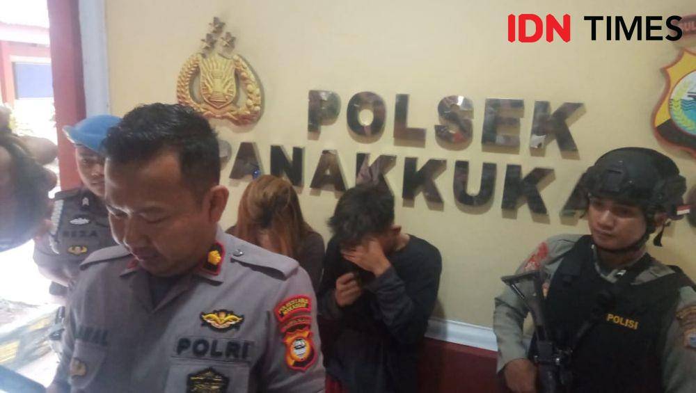 Pasutri diamankan di Mako Polsek Panakkukang / Sahrul Ramadan