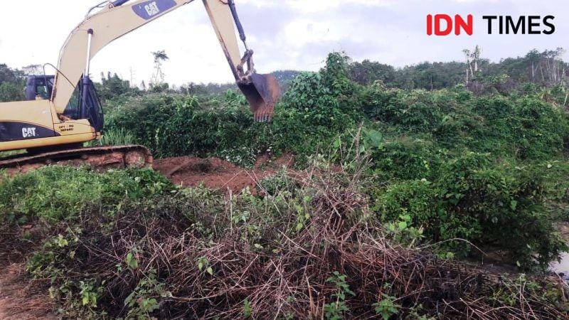 Normalisasi Sungai Miyango di Kecamatan Sepaku, untuk cegah banjir (IDN Times/ Ervan Masbanjar)
