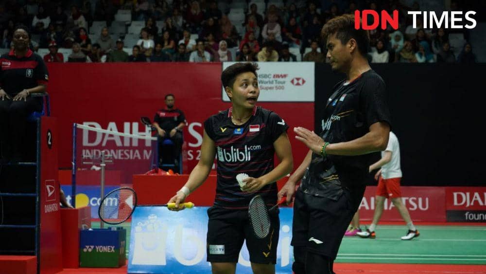 Debut pasangan ganda campuran baru Indonesia, Tontowi Ahmad/Apriyani Rahayu di Indonesia Masters 2020 (IDN Times/Reynaldy Wiranata)