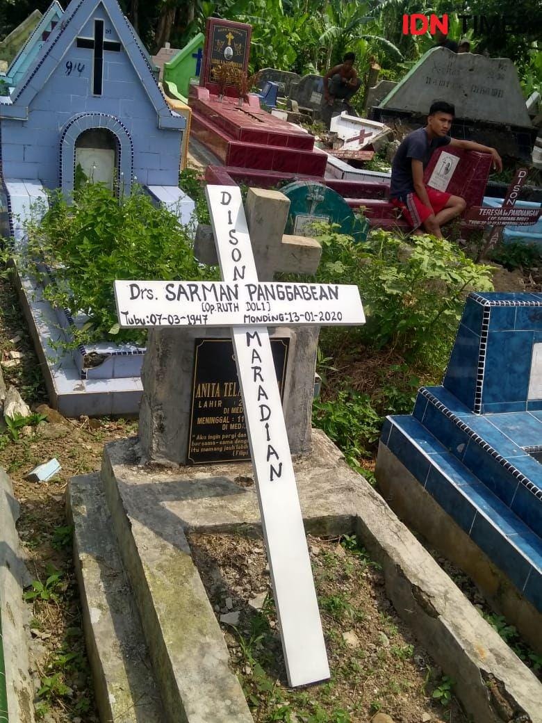 Persiapan pemakaman Sarman Panggabean (IDN Times/Hasudungan)