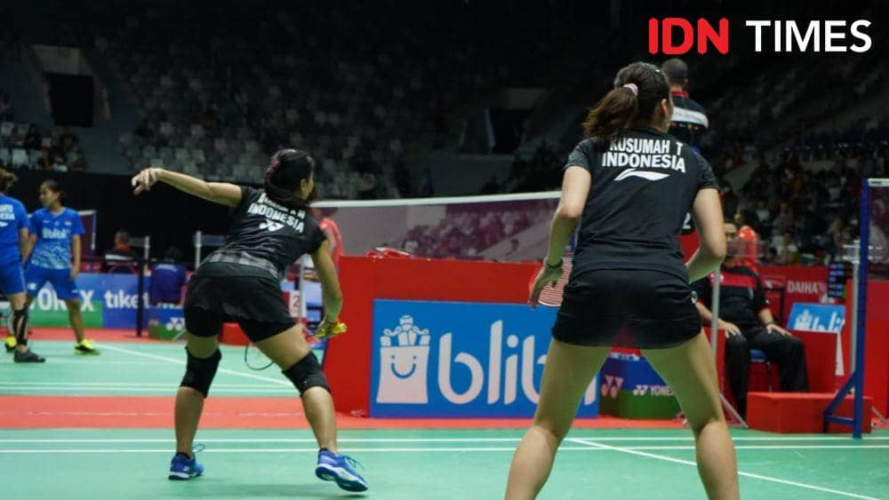 Pasangan ganda putri Indonesia Ni Ketut Mahadewi Istarani/Tania Oktaviani Kusumah di Indonesia Masters 2020 (IDN Times/Reynaldy Wiranata)