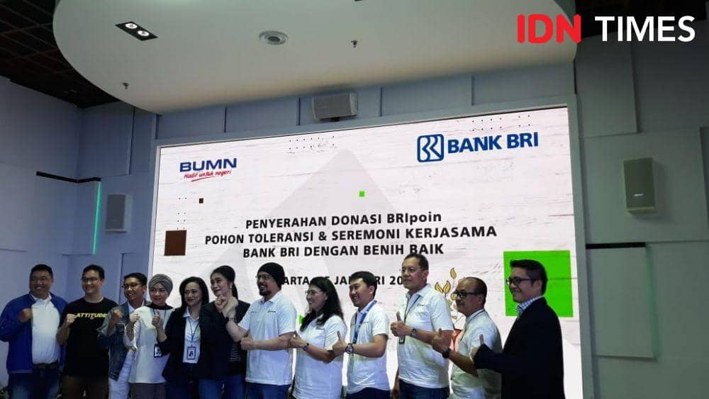 Konferensi pers BRI dan BenihBaik. (IDN Times/Indiana Malia)