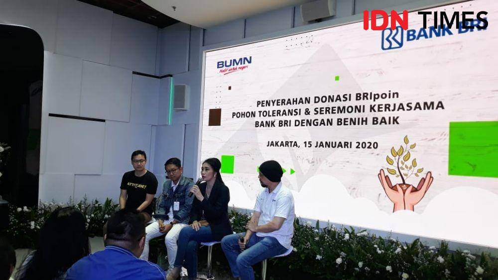 Konferensi pers BRI dan BenihBaik. (IDN Times/Indiana Malia)