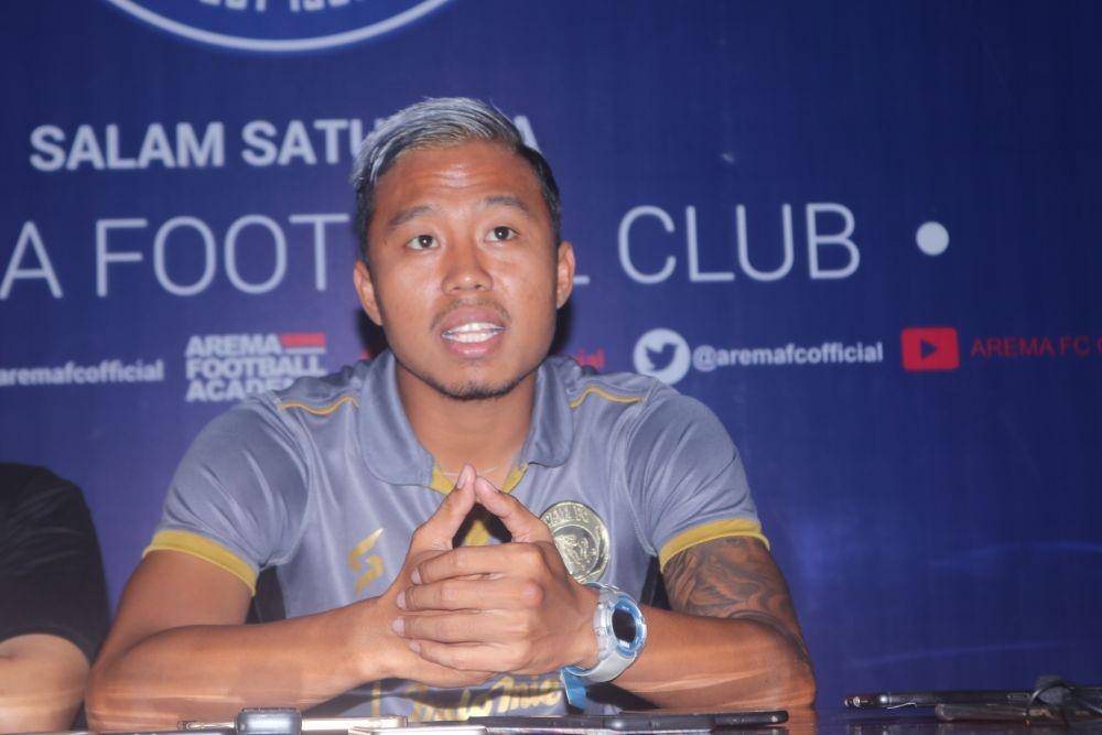 Kushedya Hari Yudo mengakui bahagia akhirnya bisa menjadi bagian dari Arema FC. IDN Times/ Alfi Ramadana