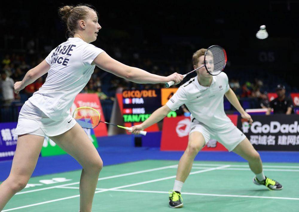 Ganda campuran Prancis, Thom Gicquel/Delphine Delrue. Bwfbadminton.com