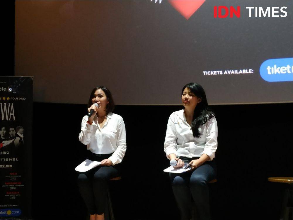 (kiri) CEO Otello Asia; Sysan Ibrahim dalam press conference konser tur Dewa 19 di Jakarta. 15 Januari 2020. IDN Times/Nadia Umara