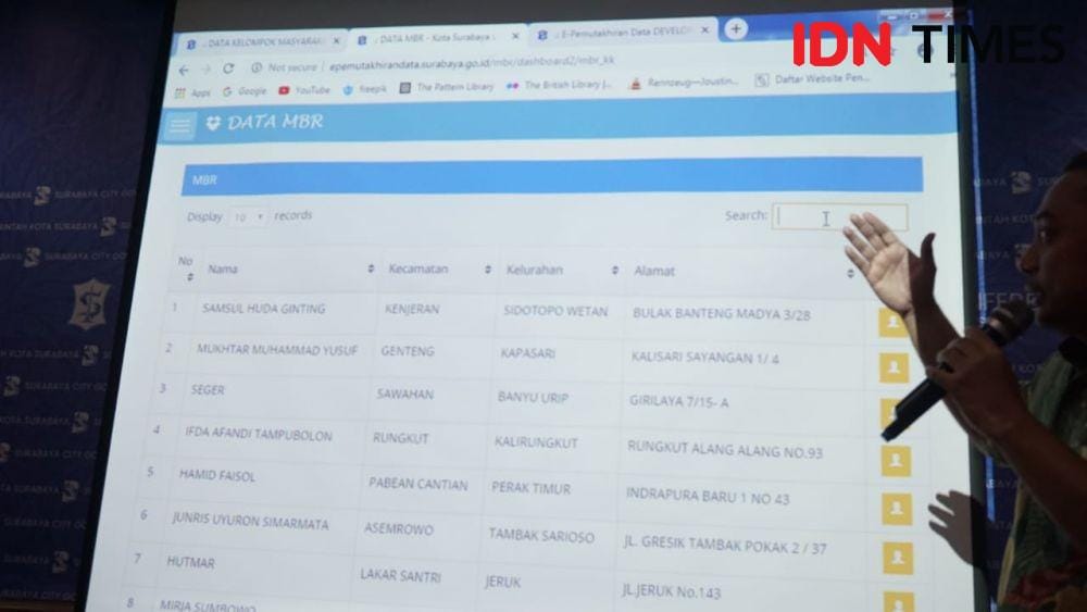 Penampakan situs MBR Online Pemkot Surabaya. IDN Times/Fitria Madia