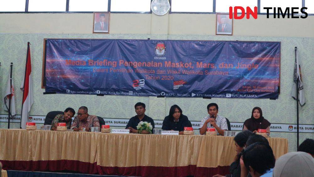 Sambutan Ketua KPU Surabaya, Nur Syamsi pada media briefing (16/1)/ IDN Times-Tarida Alif