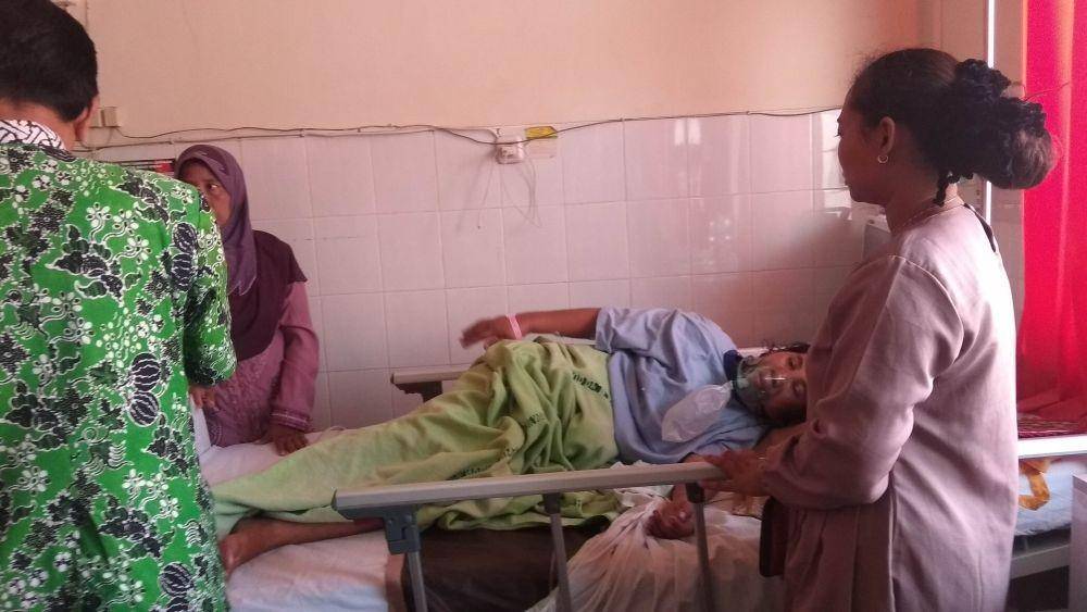 Salah satu korban selamat dalam kecelakaaan maut tengah menjalani perawatan medis di rumah sakit. IDN Times/Imron