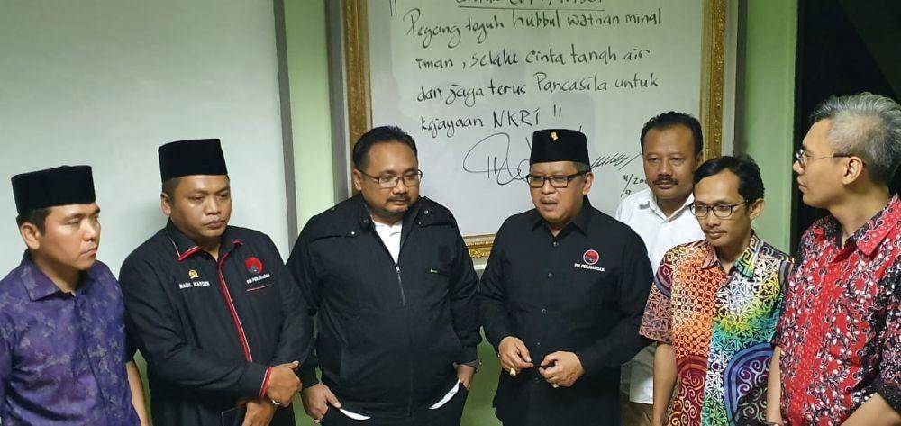 Sekjen PDIP Hasto Kristiyanto silaturahmi ke GP Ansor (IDN Times/Istimewa)
