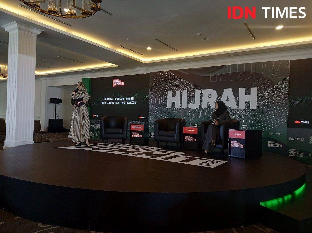 Jenahara di Panggung Hijrah. Indonesia Millennials Summit 2020. Jumat 17 Januari 2020. IDN Times/Febriyanti Revitasari
