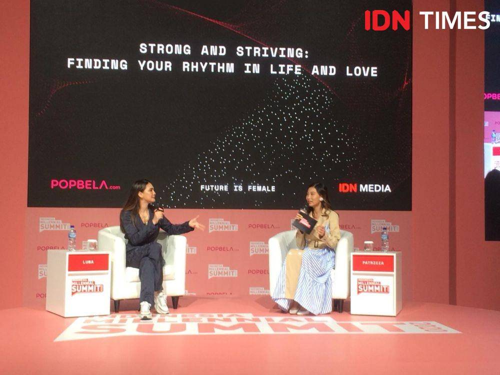 Luna Maya di Panggung Future is Female. Indonesia Millennial Summit. Jumat 17 Januari 2020. IDN Times/Klara Livia