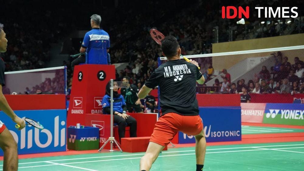 Pasangan Fajar Alfian/Muhammad Rian Ardianto di Indonesia Masters 2020 (IDN Times/Kevin Handoko)