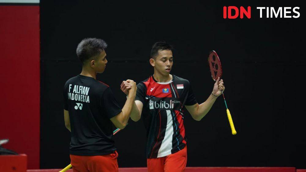 Pasangan Fajar Alfian/Muhammad Rian Ardianto di Indonesia Masters 2020 (IDN Times/Kevin Handoko)