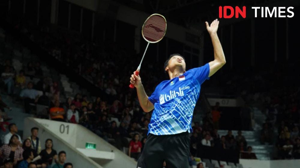 Anthony Sinisuka Ginting ke babak kedua Indonesia Masters 2020 (IDN Times/Kevin Handoko)