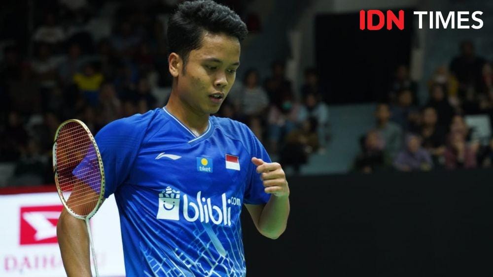 Anthony Sinisuka Ginting ke babak kedua Indonesia Masters 2020 (IDN Times/Kevin Handoko)