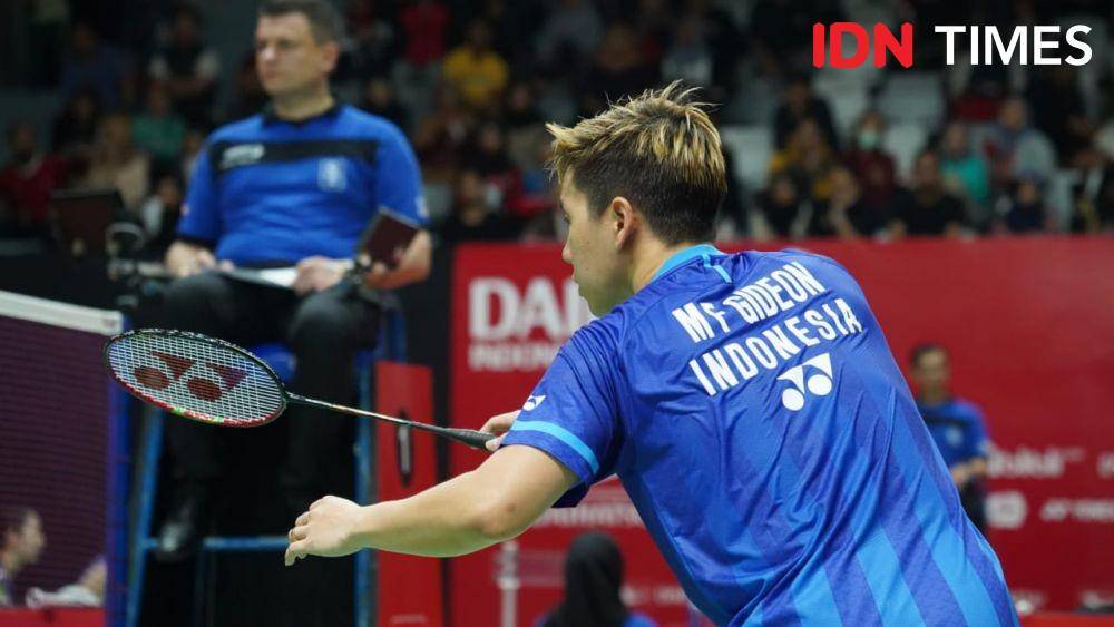 Kevin Sanjaya Sukamuljo/Marcus Fernaldi Gideon di Indonesia Masters 2020 (IDN Times/Kevin Handoko)
