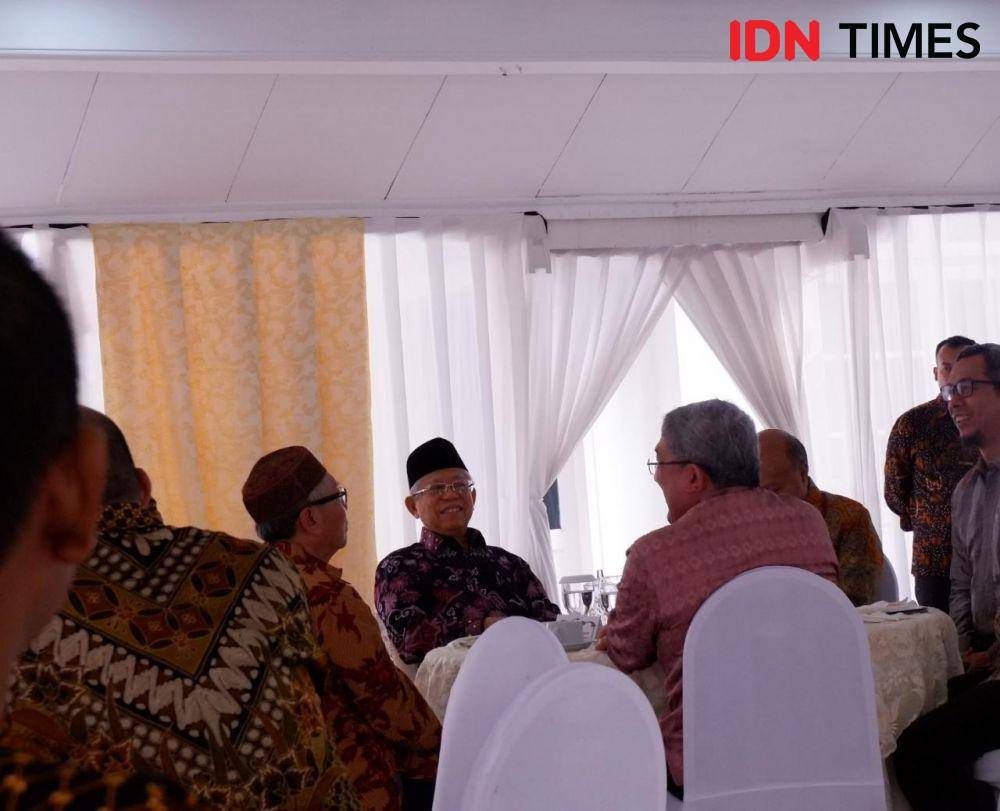 Ma'ruf Amin bertemu Pemimpin Redaksi media-media nasional di rumah dinas Wapres IDN Times/Yogie Fadila