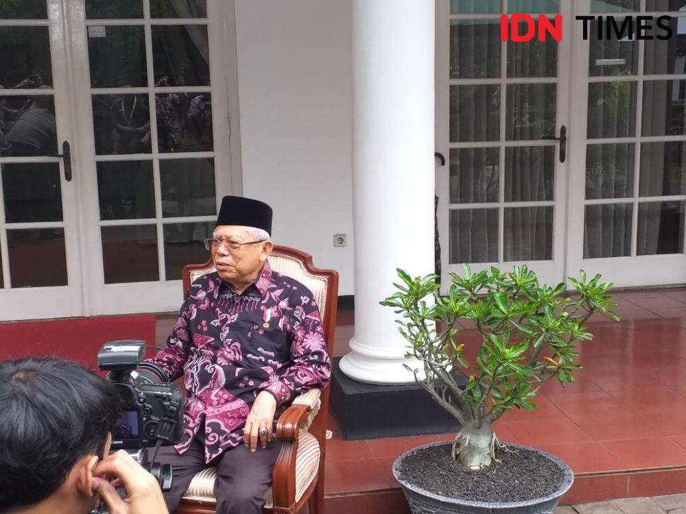 Ma'ruf Amin di rumah dinas Wapres IDN Times/Yogie Fadila