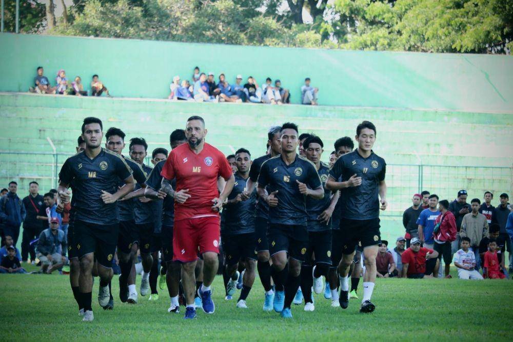 Arema FC terus mempersiapkan diri untuk musim 2020. IDN Times/ Alfi Ramadana