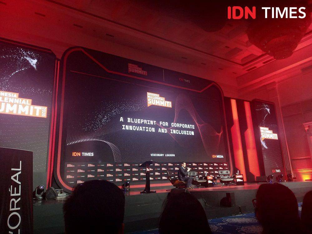 Panggung Visionary Leader. Indonesia Millennial Submit 2020. Jumat 17 Januari 2020. IDN Times/Febriyanti Revitasari