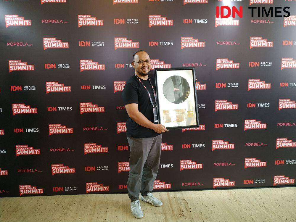 Aditya Triantoro di panggung Hijrah, IMS 2020, 17 Januari 2020, IDN Times/Nadia Umara