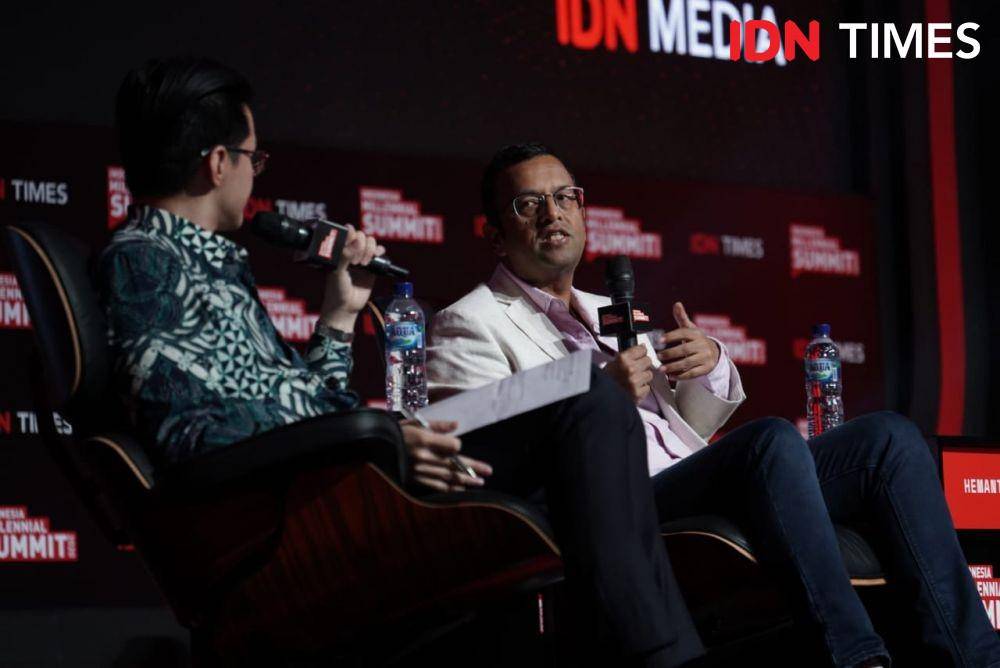 Hemant Bakshi di panggung Visionary Leader. Indonesia Millennial Summit 2020. Sabtu 18 Januari 2020. IDN Times/Reynaldy Wiranata