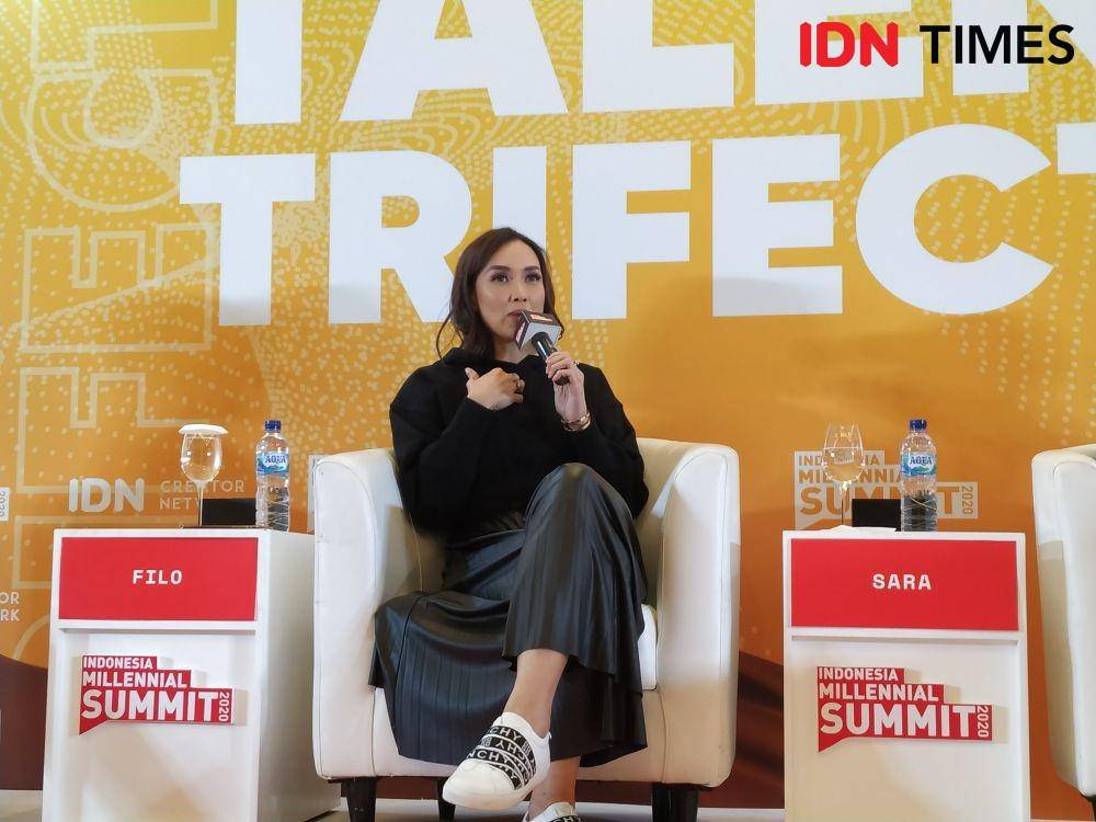 Sara Wijayanto di panggung Talent Trifecta IMS 2020, 18 Januari, IDN Times/Nadia Umara
