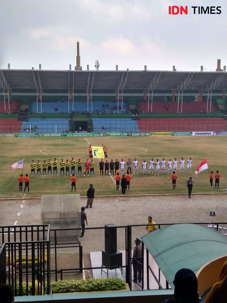 Laga PSMS kontra Penang  (IDN Times/Hasudungan